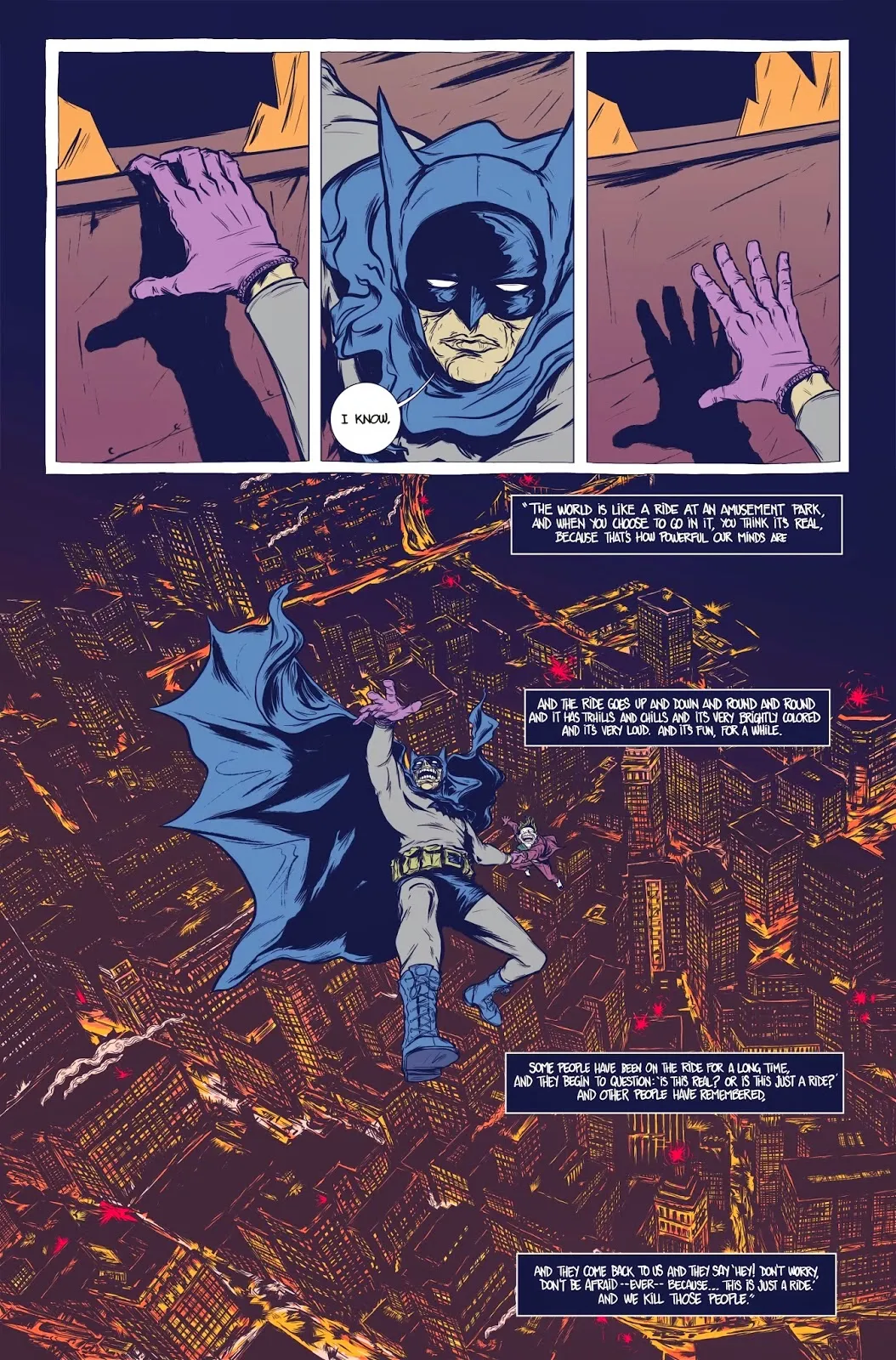 Pág XI - Batman - The Deal por G. Preciado e D. Bayliss batman, batman the deal, daniel bayliss, gerardo preciado, moonhead batman, graphic novel batman, batman and joker, batman e coringa,