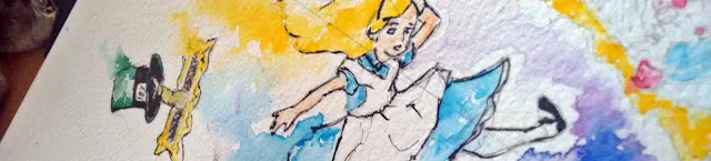 alice in wonderland, illustration alice in wonderland,watercolor, alice no país das maravilhas, aquarela, pintura aquarela, como pintar com aquarela, ilustração alice no país das maravilhas, watercolor illustration, painting, painting watercolor, lewis carroll
