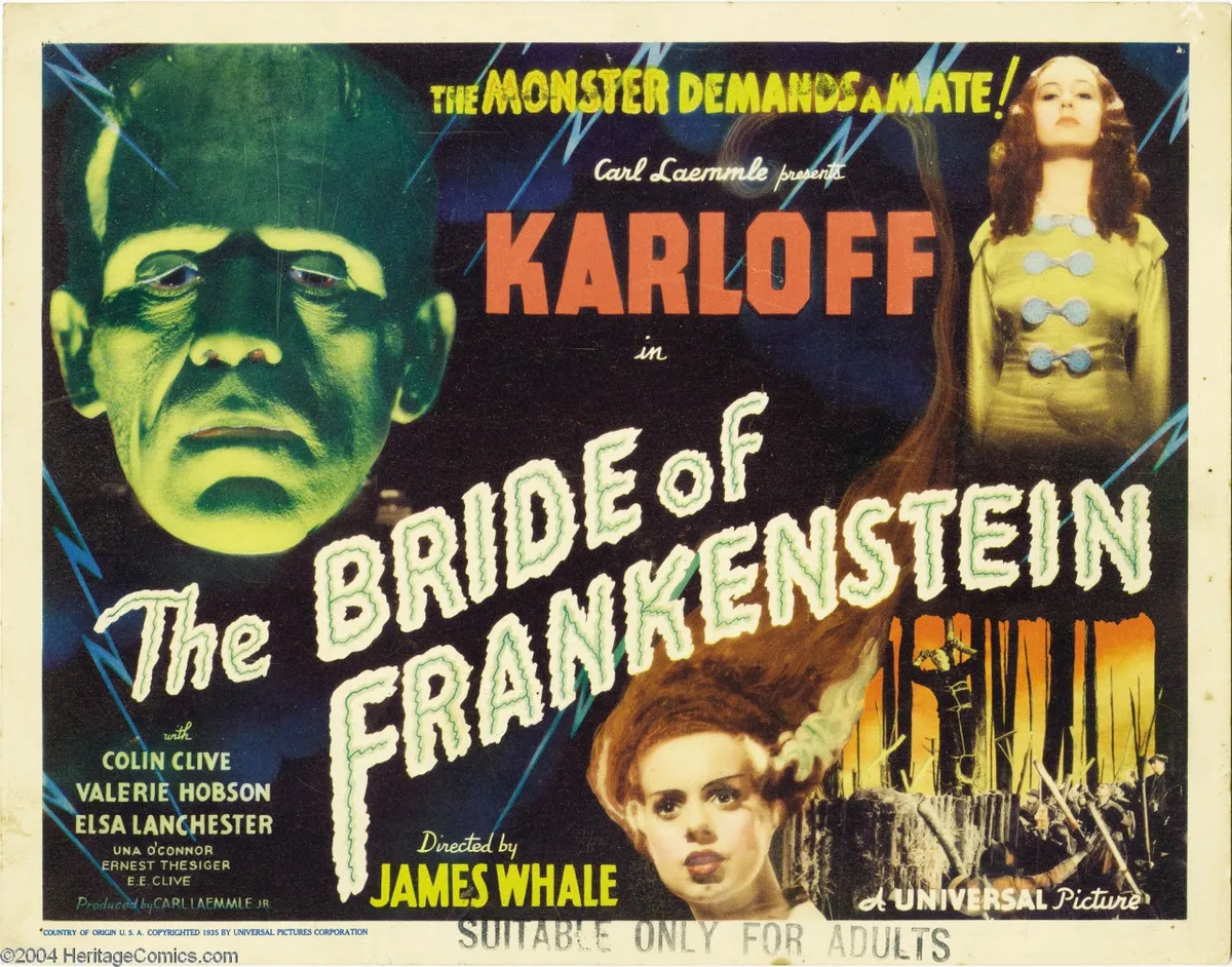cine book, cine book club, cinema, livro, livro x filme, livro e filme, filmes de livros, filmes baseados em livros, frankenstein, boris karloff, the bride of frankenstein, frankenstein filme, filme frankenstein, a noite de frankenstein, lista de filmes frakenstein, o moderno prometeu,james whale, filmes james whale,