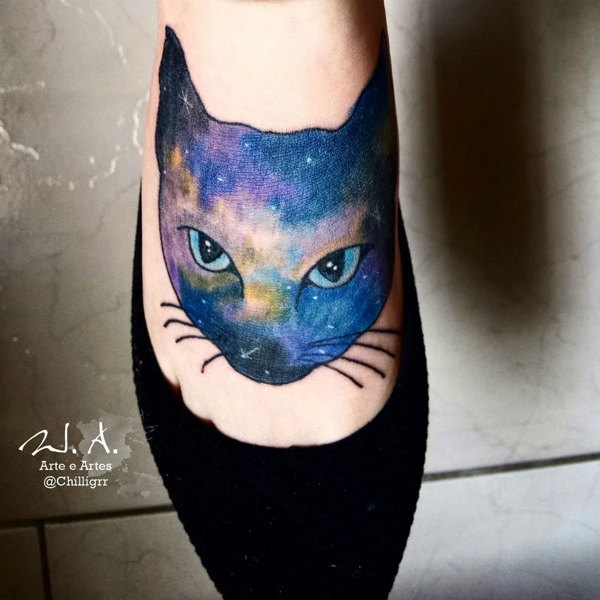 watercolor, watercolor art, watercolor tattoo, tattoo, tatuagem, tatuagem aquarela, painting, pintura, arte, artista, art, curitiba, tatuagem curitiba, estúdio de tatuagem em curitiba, tattoo curitiba, tattoo br, siamese cat tattoo, cat tattoo, siamese cat, gato siamês, desenho de cato, pintura de gato, galaxy tattoo, galaxy cat tattoo, w. albuquerque, chilligrr