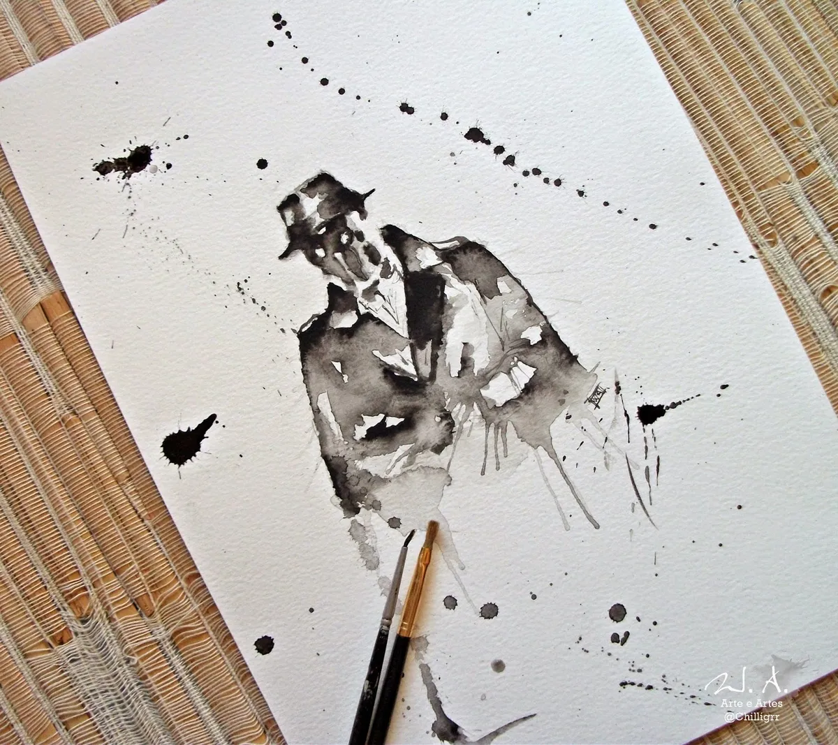 Rorschach rorschach, watchman, rorschach watercolor, rorschach drawing, rorschach painting, watchman painting, watchman drawing, watercolor, watercolor tattoo,