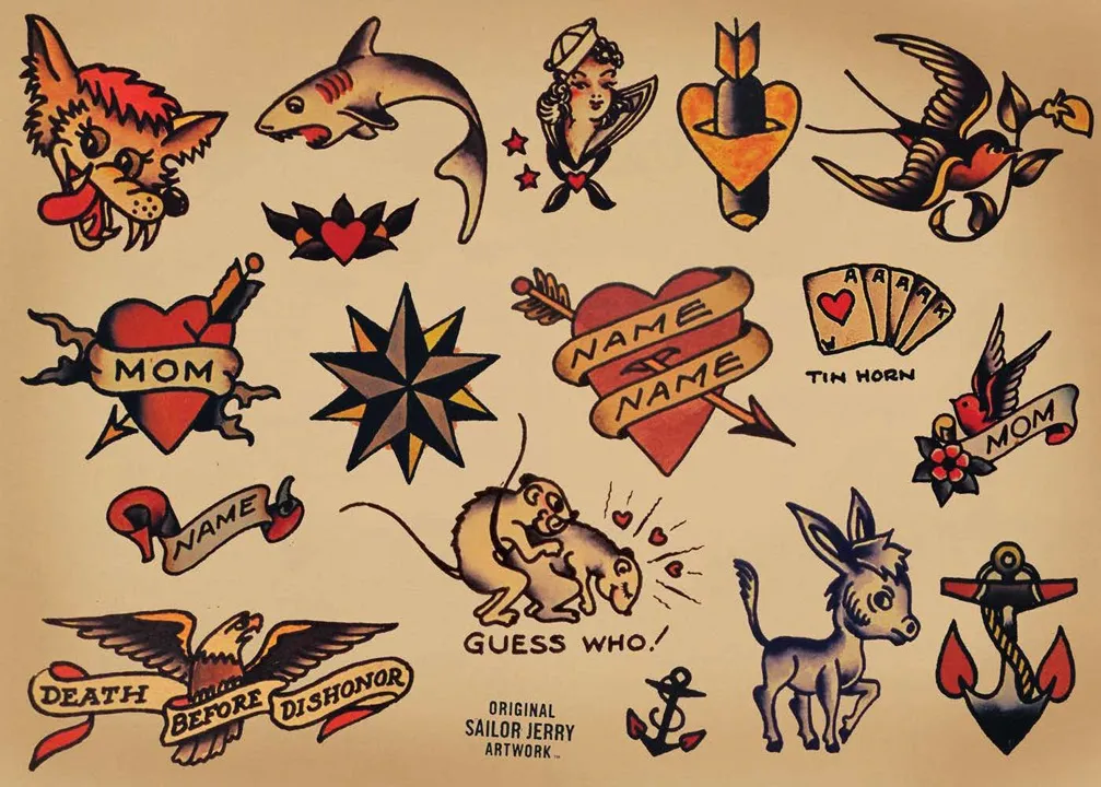 tatuagem, old school tattoo, tattoo old school, tattoo, tattoo artist, old school tattoo artist, sailor jerry, sailor jerry tattoo, sailor jerry flash tattoo, flash tattoo,