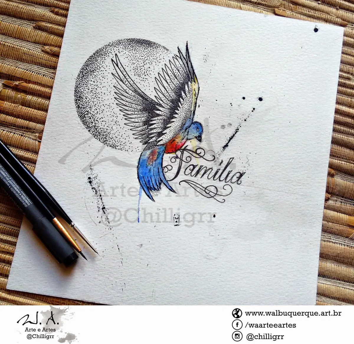 dotwork, watercolor, watercolor tattoo, tatuagem aquarela, tattoo watercolor, tatuagem de aquarela, pontilhismo, black work, dotwork tattoo, black work tattoo